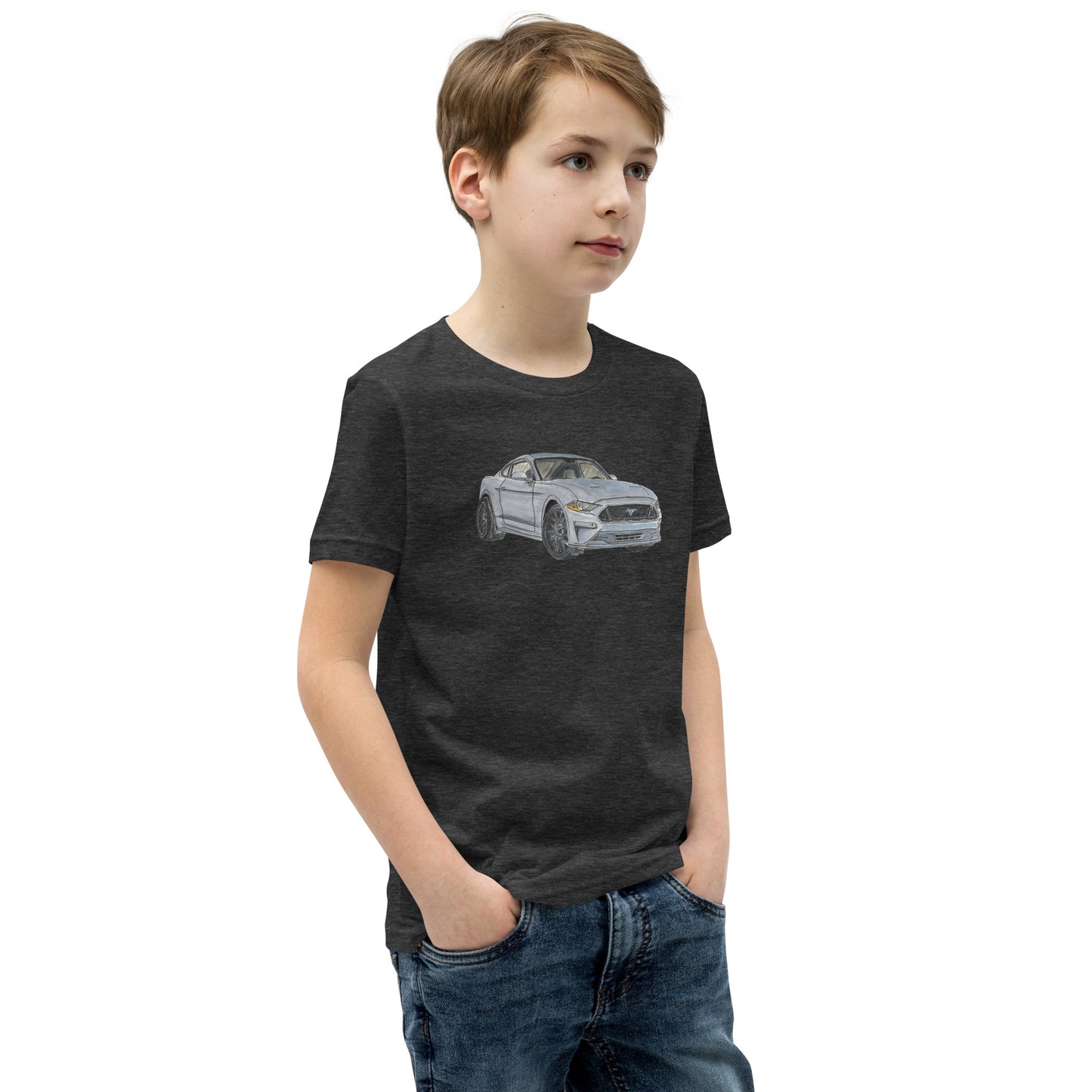 2021 FM GT350 Silver Youth Short Sleeve T-Shirt