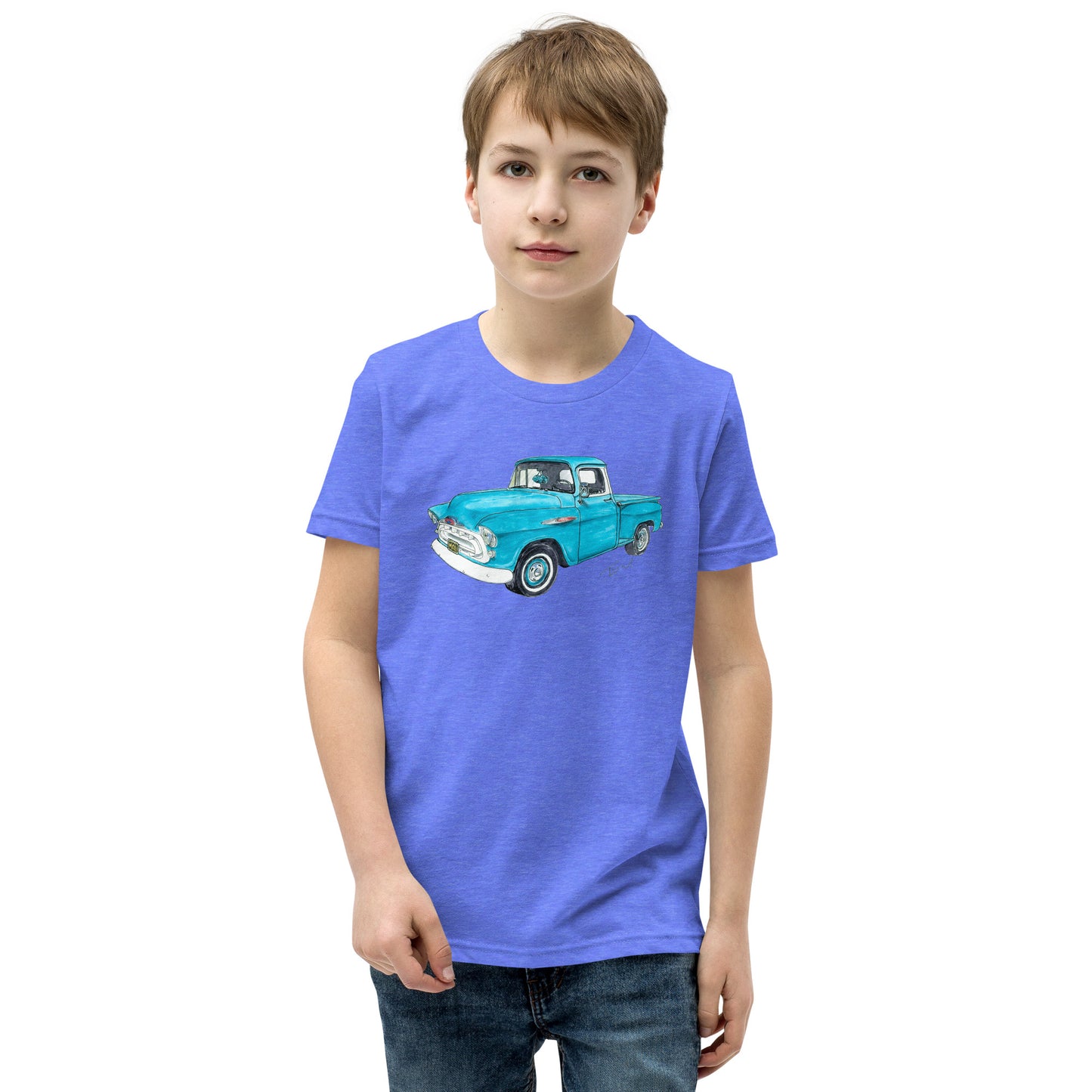 Vintage 1957 C Truck Blue Youth Short Sleeve T-Shirt