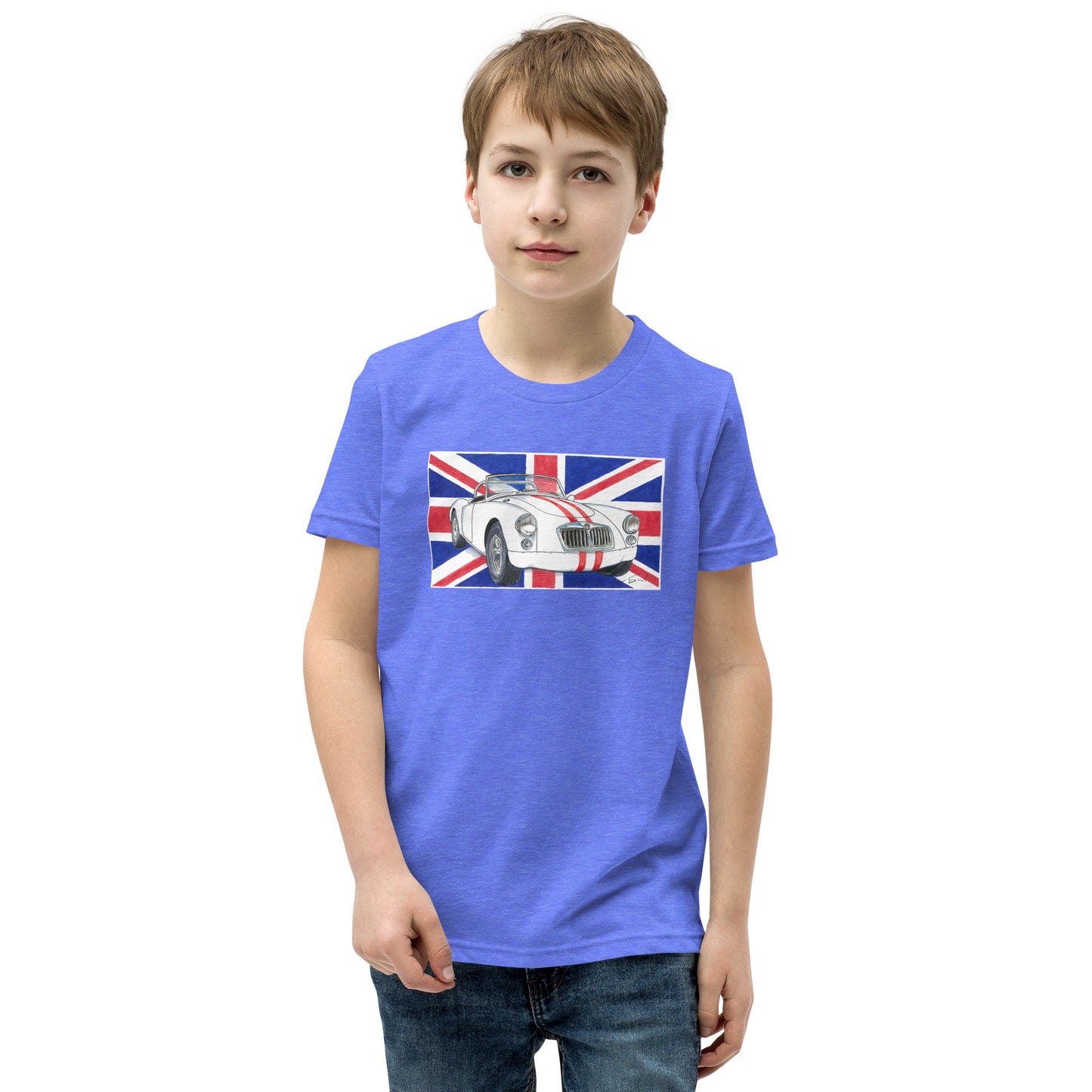 British 1962 MGA Union Jack Youth Short Sleeve T-Shirt