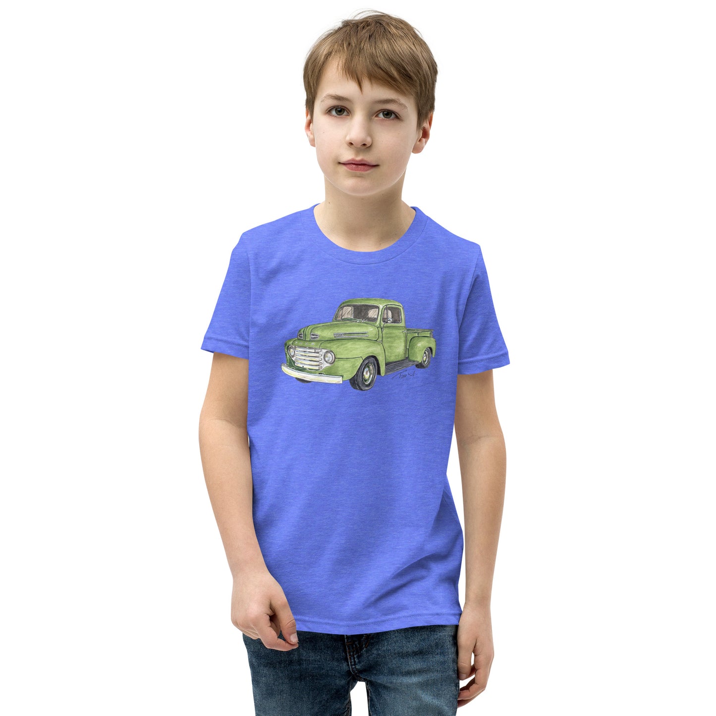 Vintage 1949 F Truck Green Youth Short Sleeve T-Shirt