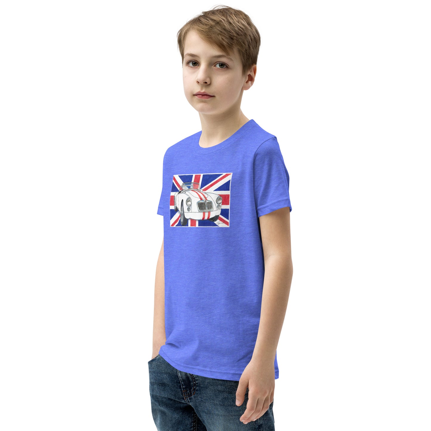 British 1962 MGA Union Jack Youth Short Sleeve T-Shirt