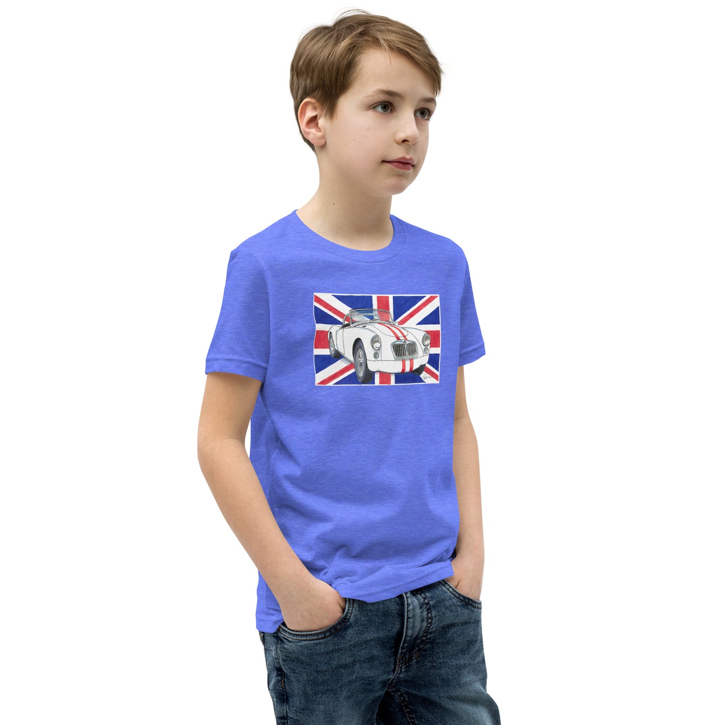 British 1962 MGA Union Jack Youth Short Sleeve T-Shirt