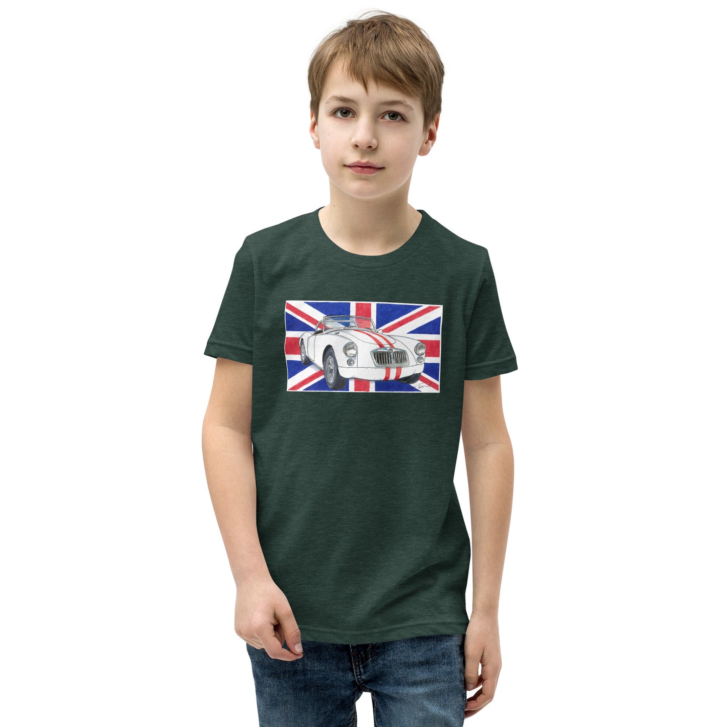 British 1962 MGA Union Jack Youth Short Sleeve T-Shirt