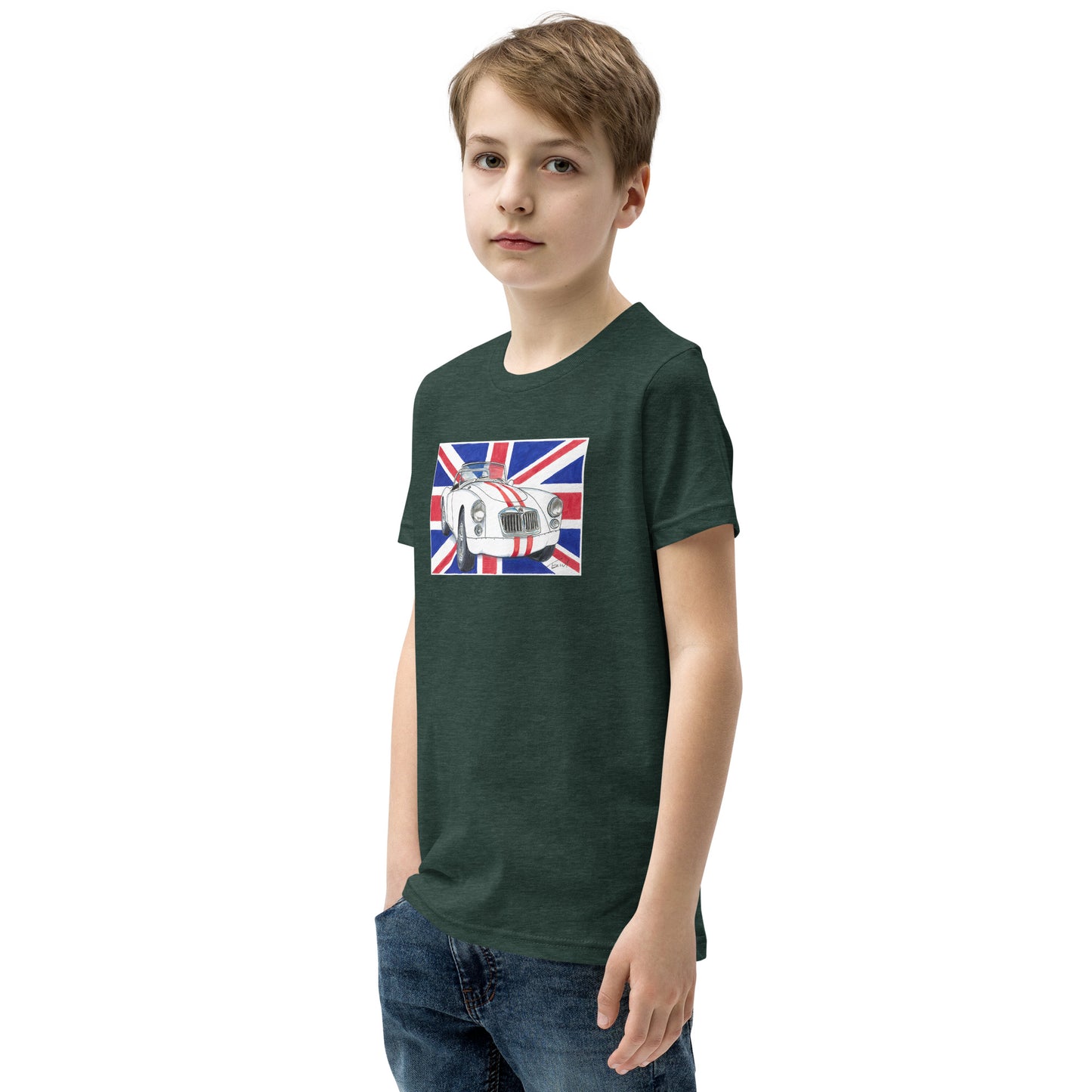 British 1962 MGA Union Jack Youth Short Sleeve T-Shirt