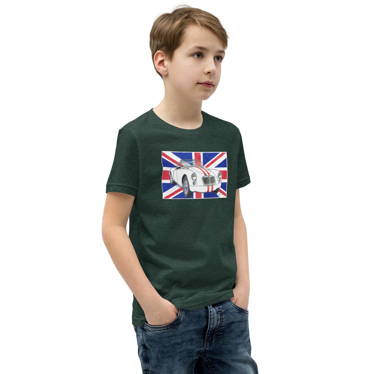 British 1962 MGA Union Jack Youth Short Sleeve T-Shirt