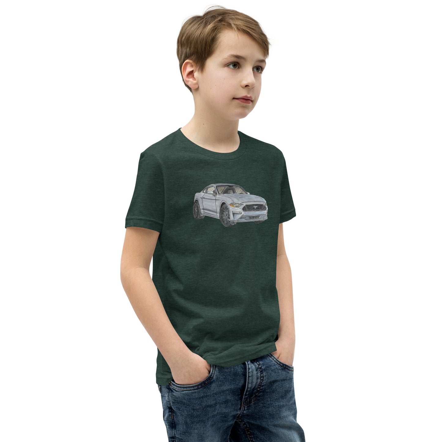 2021 FM GT350 Silver Youth Short Sleeve T-Shirt