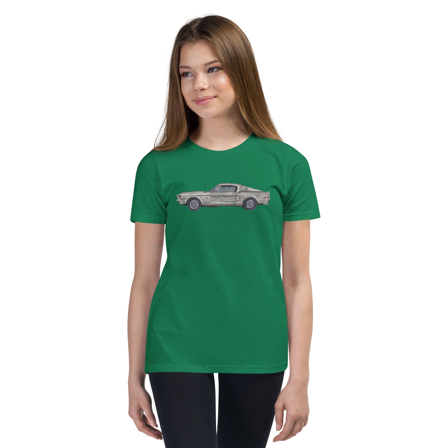 1968 M Shelby GT500 Silver Youth Short Sleeve T-Shirt