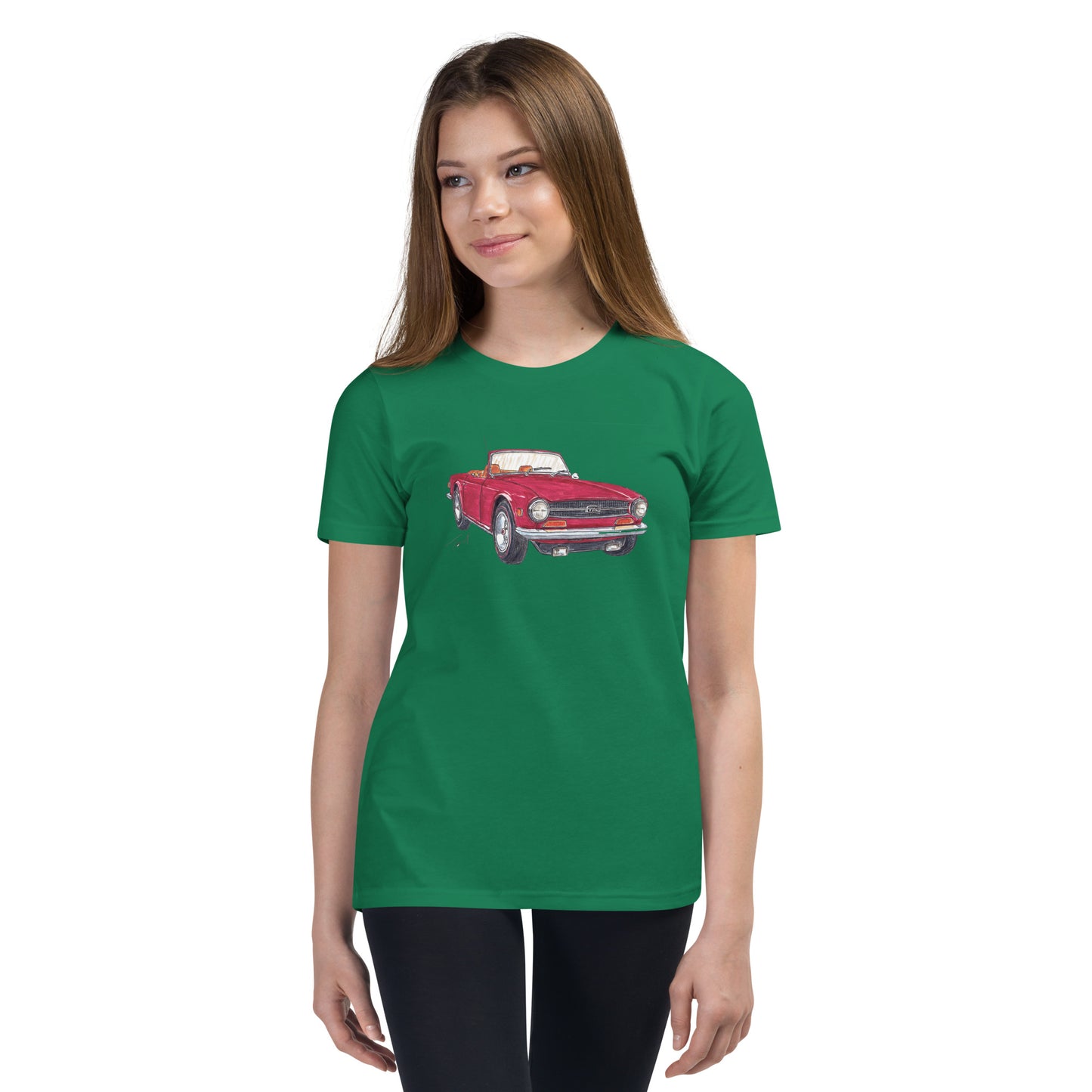 British TR6 Burgundy Youth Short Sleeve T-Shirt