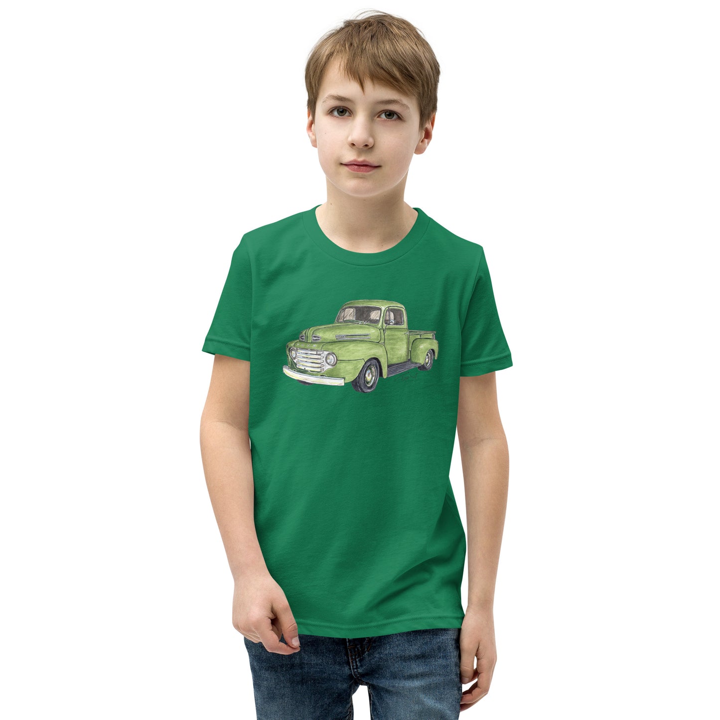 Vintage 1949 F Truck Green Youth Short Sleeve T-Shirt