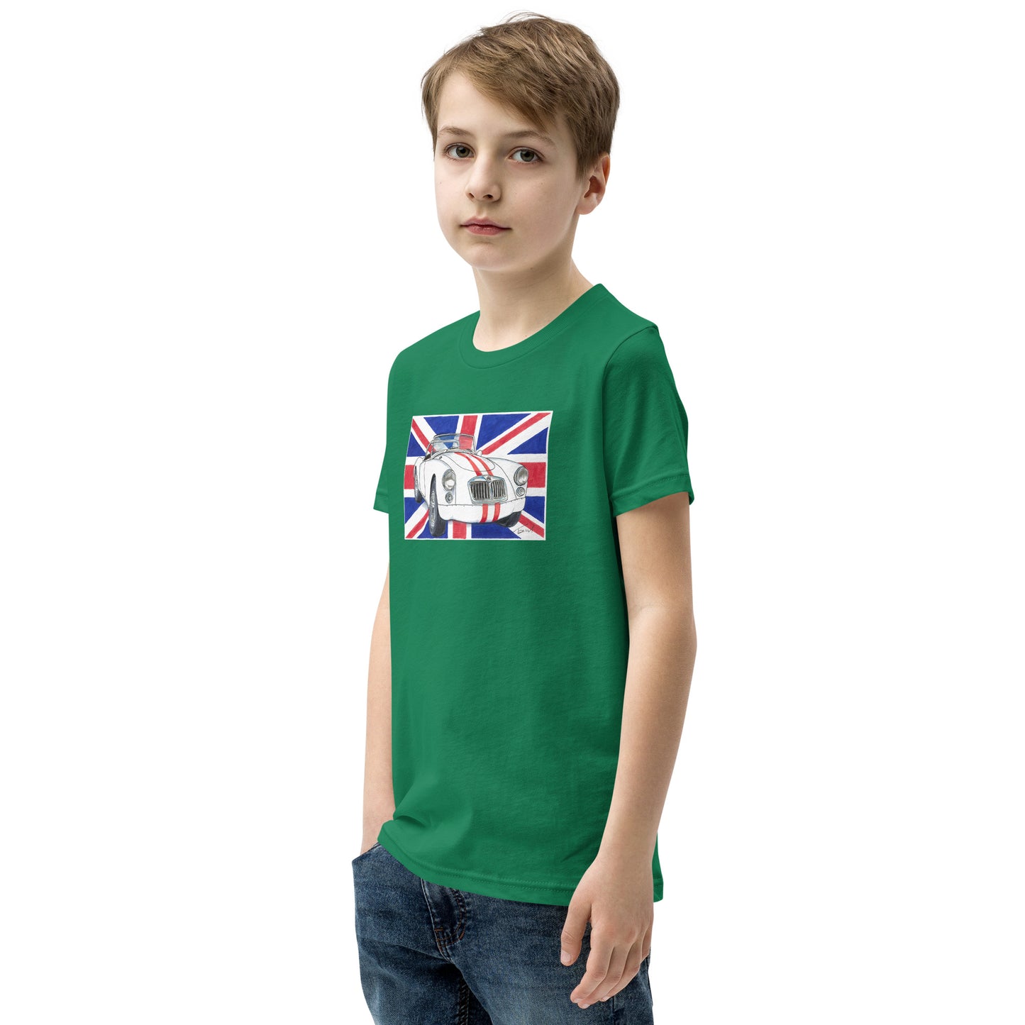 British 1962 MGA Union Jack Youth Short Sleeve T-Shirt