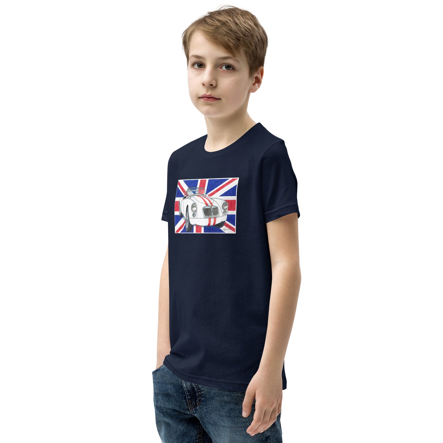 British 1962 MGA Union Jack Youth Short Sleeve T-Shirt