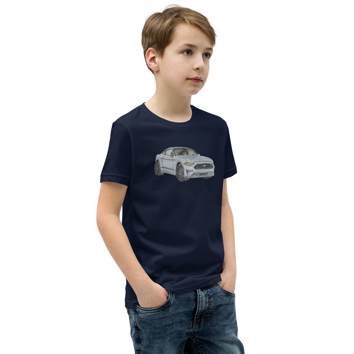 2021 FM GT350 Silver Youth Short Sleeve T-Shirt