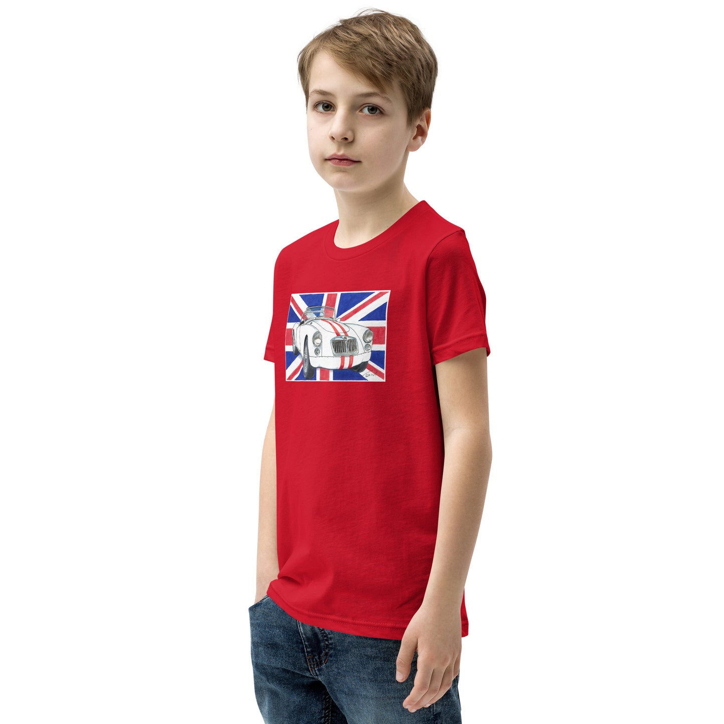 British 1962 MGA Union Jack Youth Short Sleeve T-Shirt