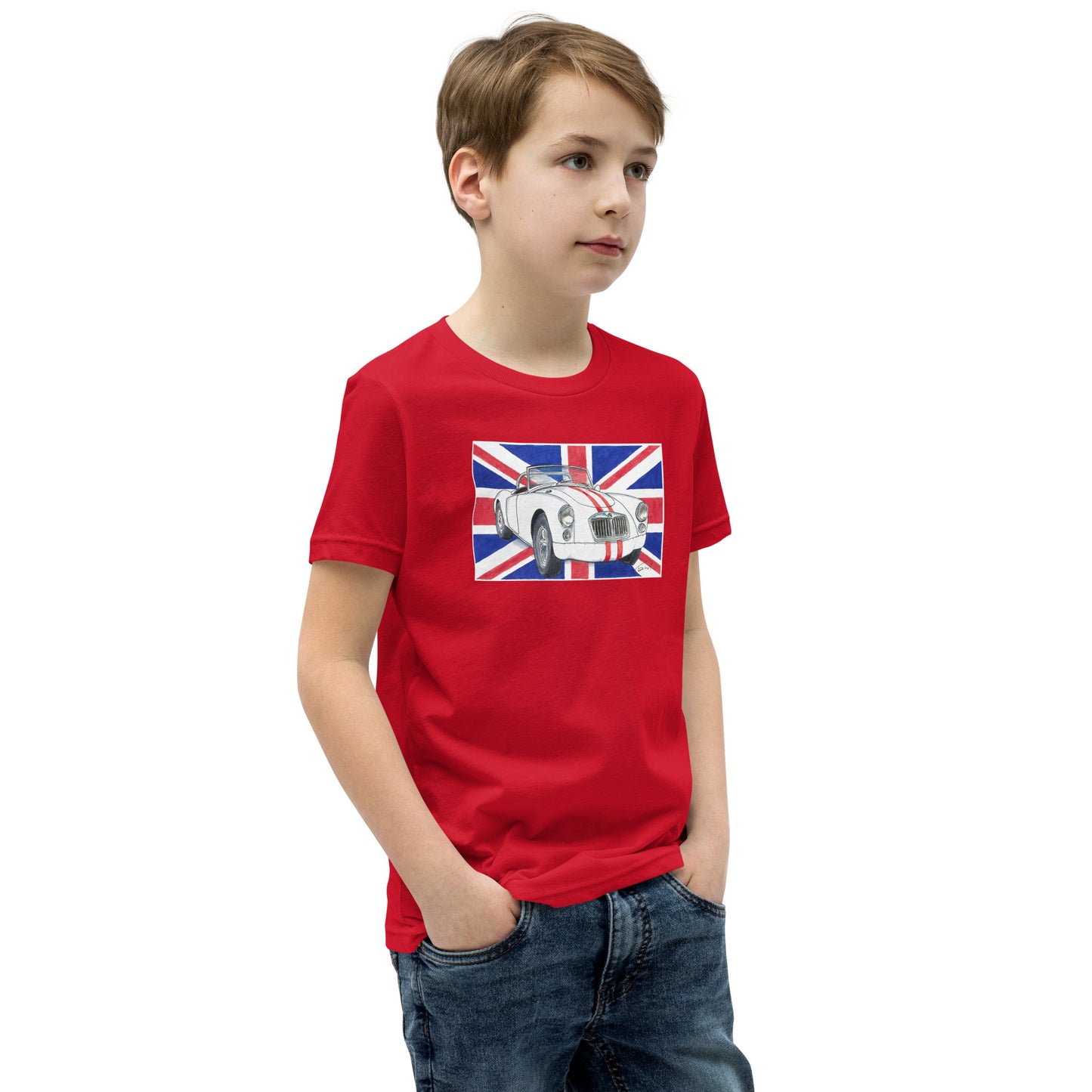 British 1962 MGA Union Jack Youth Short Sleeve T-Shirt