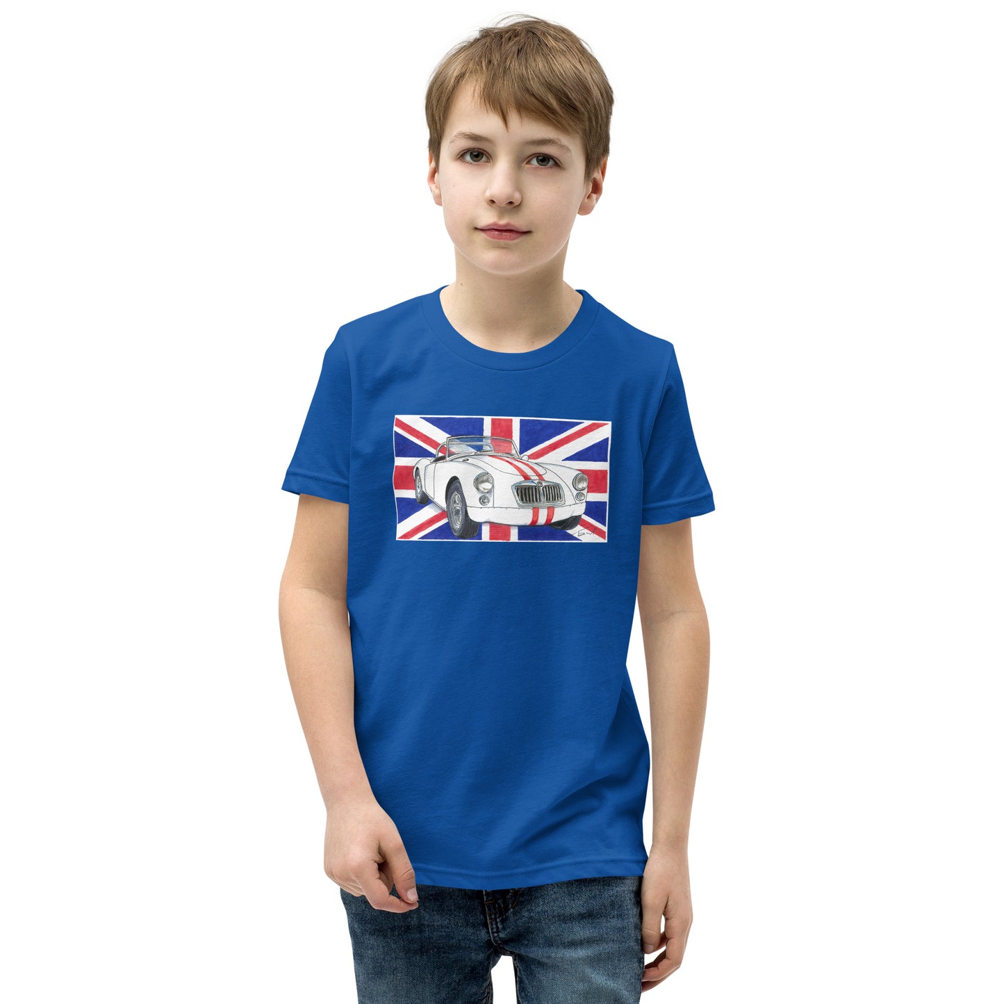 British 1962 MGA Union Jack Youth Short Sleeve T-Shirt