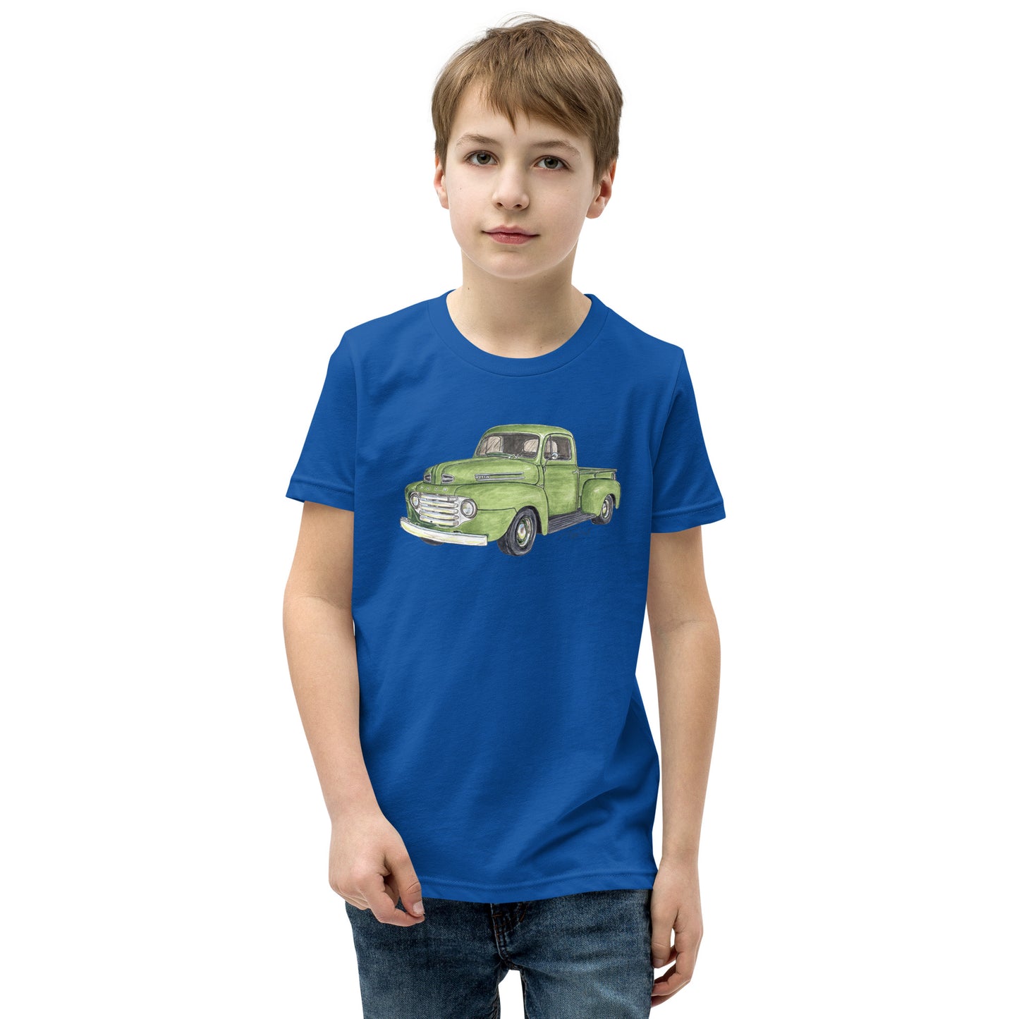 Vintage 1949 F Truck Green Youth Short Sleeve T-Shirt