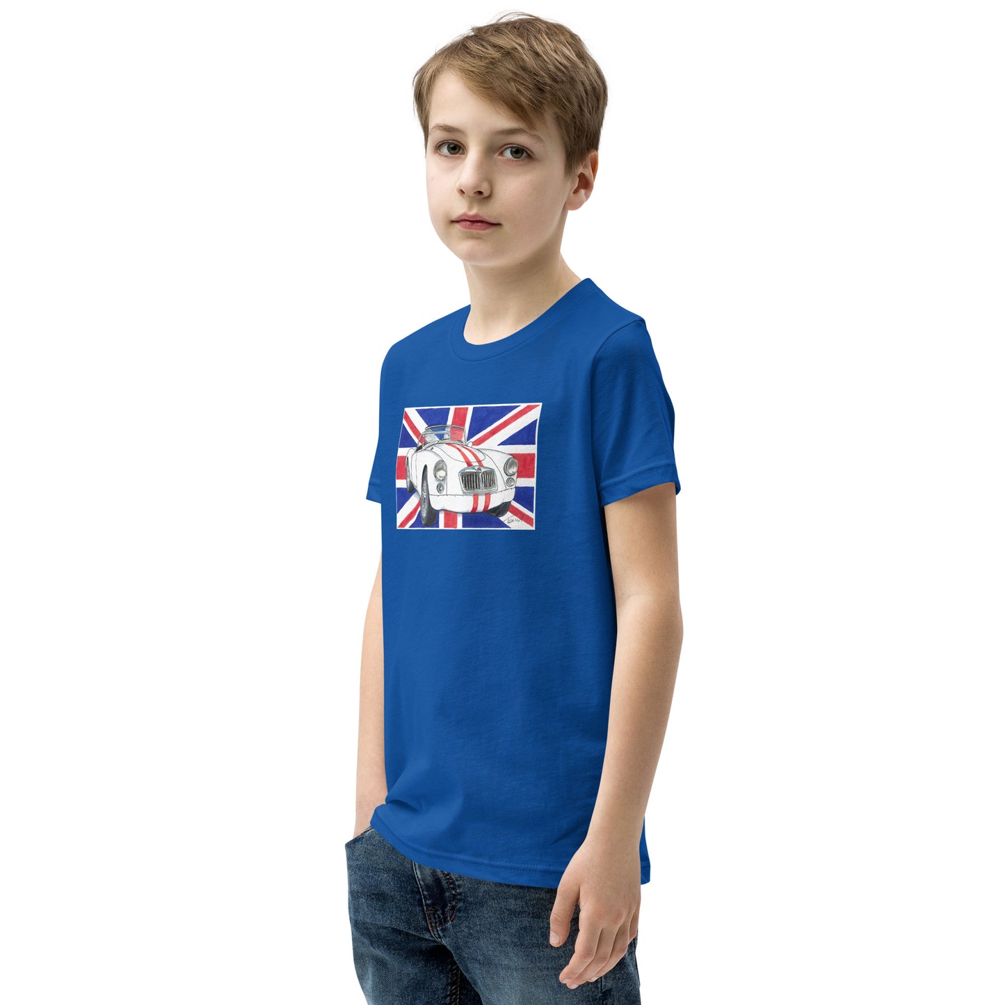 British 1962 MGA Union Jack Youth Short Sleeve T-Shirt