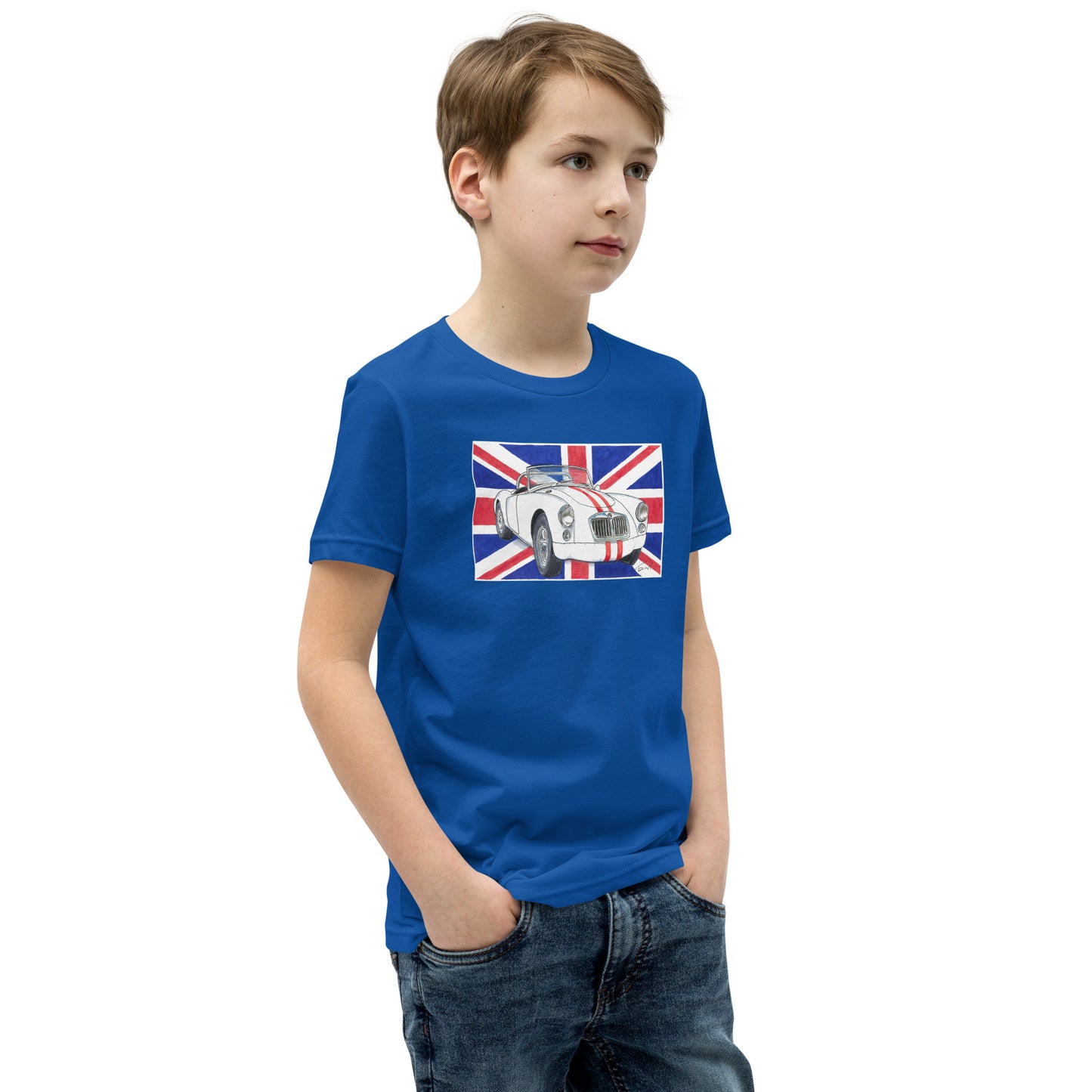 British 1962 MGA Union Jack Youth Short Sleeve T-Shirt