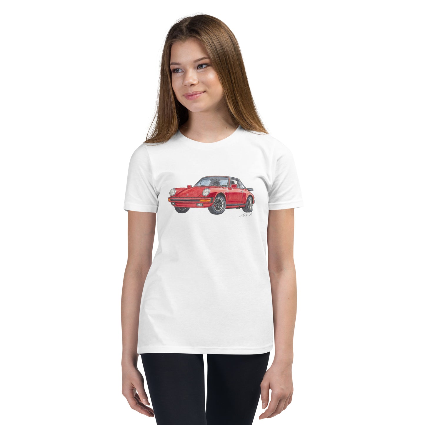 1975 911 Targa Red Youth Short Sleeve T-Shirt