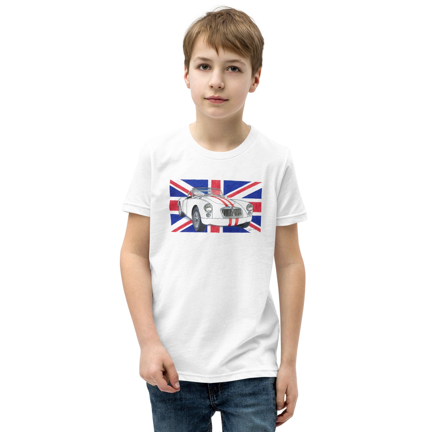 British 1962 MGA Union Jack Youth Short Sleeve T-Shirt