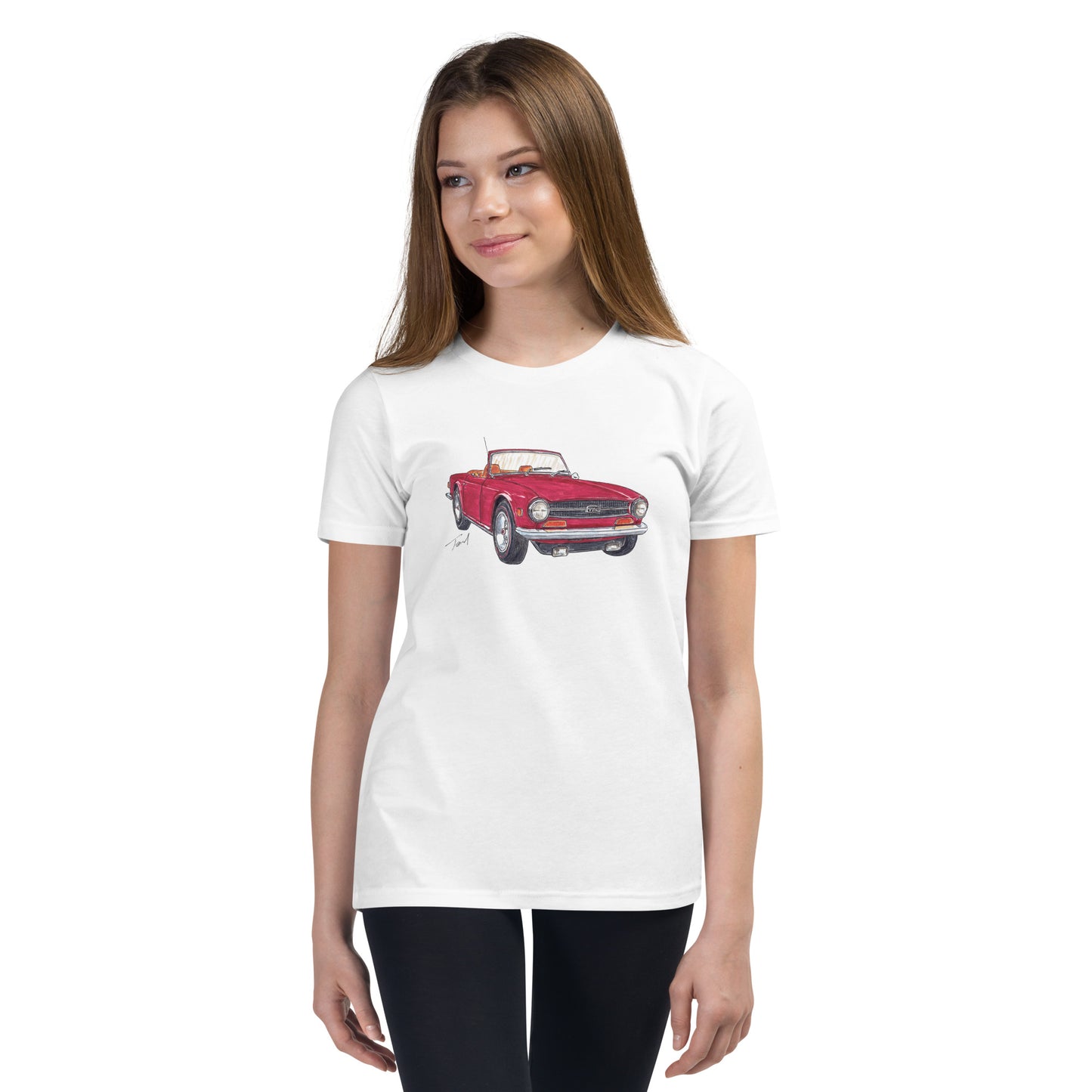 British TR6 Burgundy Youth Short Sleeve T-Shirt