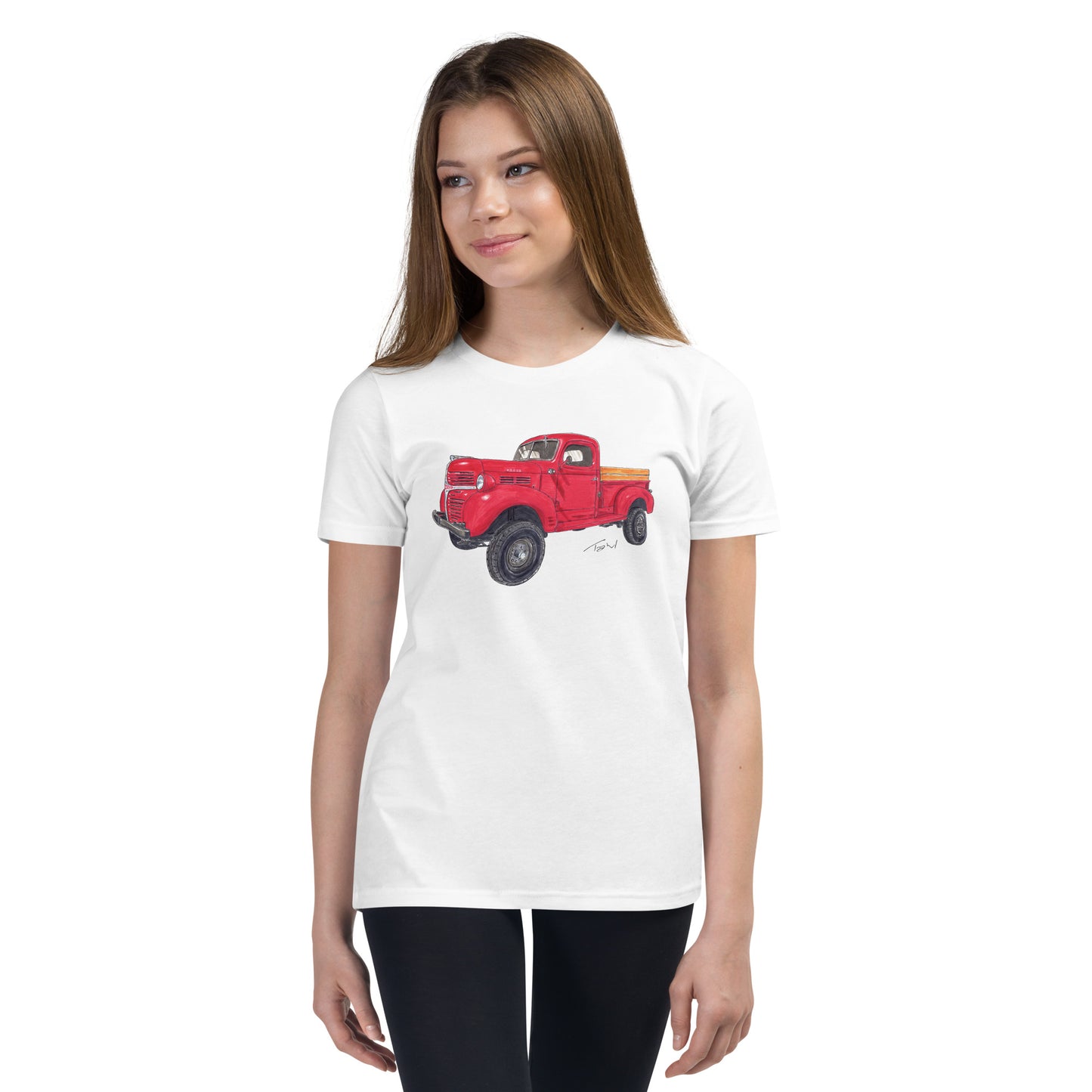 Vintage 1946 D Red Truck Youth Short Sleeve T-Shirt