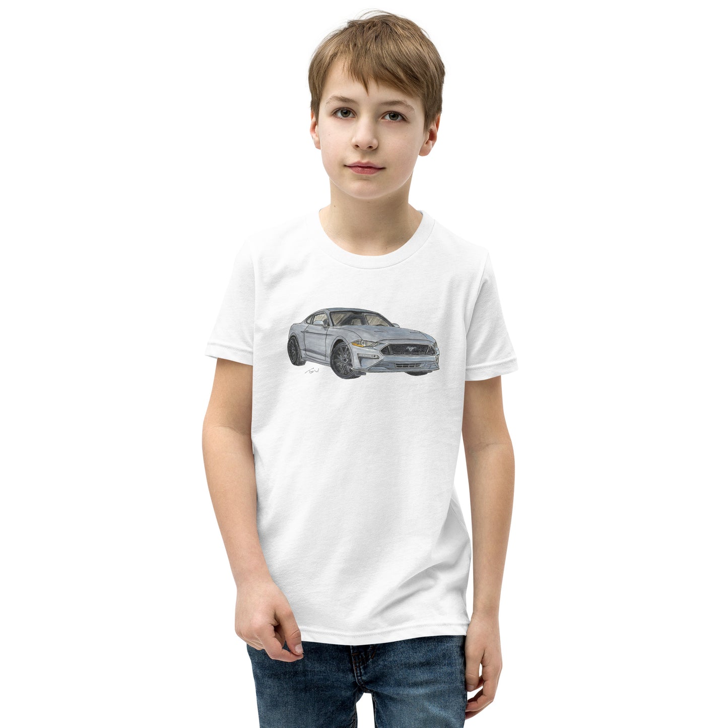 2021 FM GT350 Silver Youth Short Sleeve T-Shirt