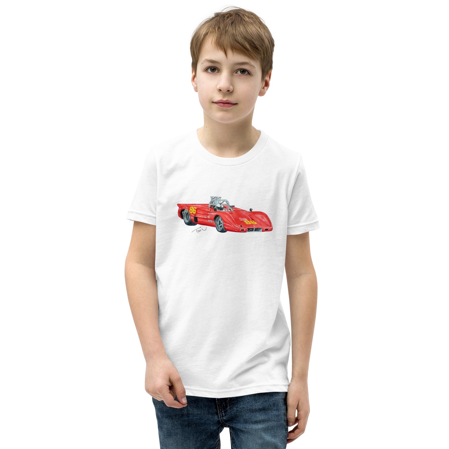 British 1970 McL CAN AM Racecar Youth Short Sleeve T-Shirt