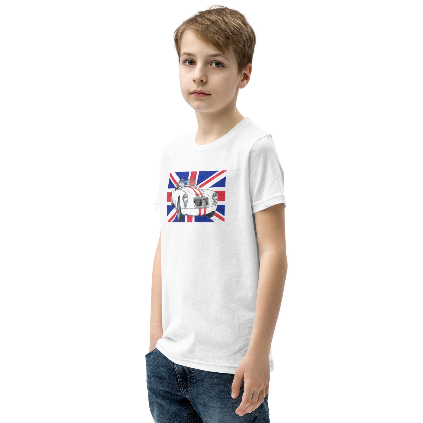 British 1962 MGA Union Jack Youth Short Sleeve T-Shirt