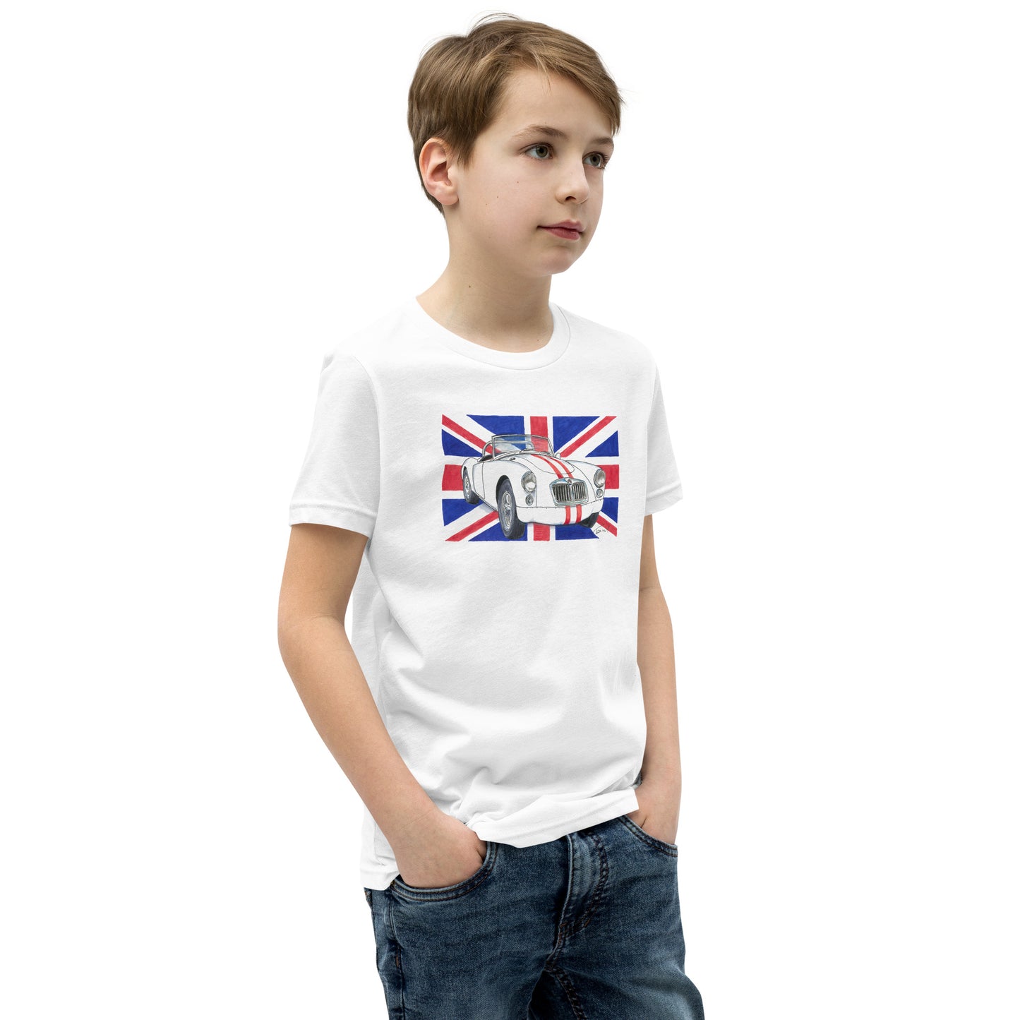 British 1962 MGA Union Jack Youth Short Sleeve T-Shirt