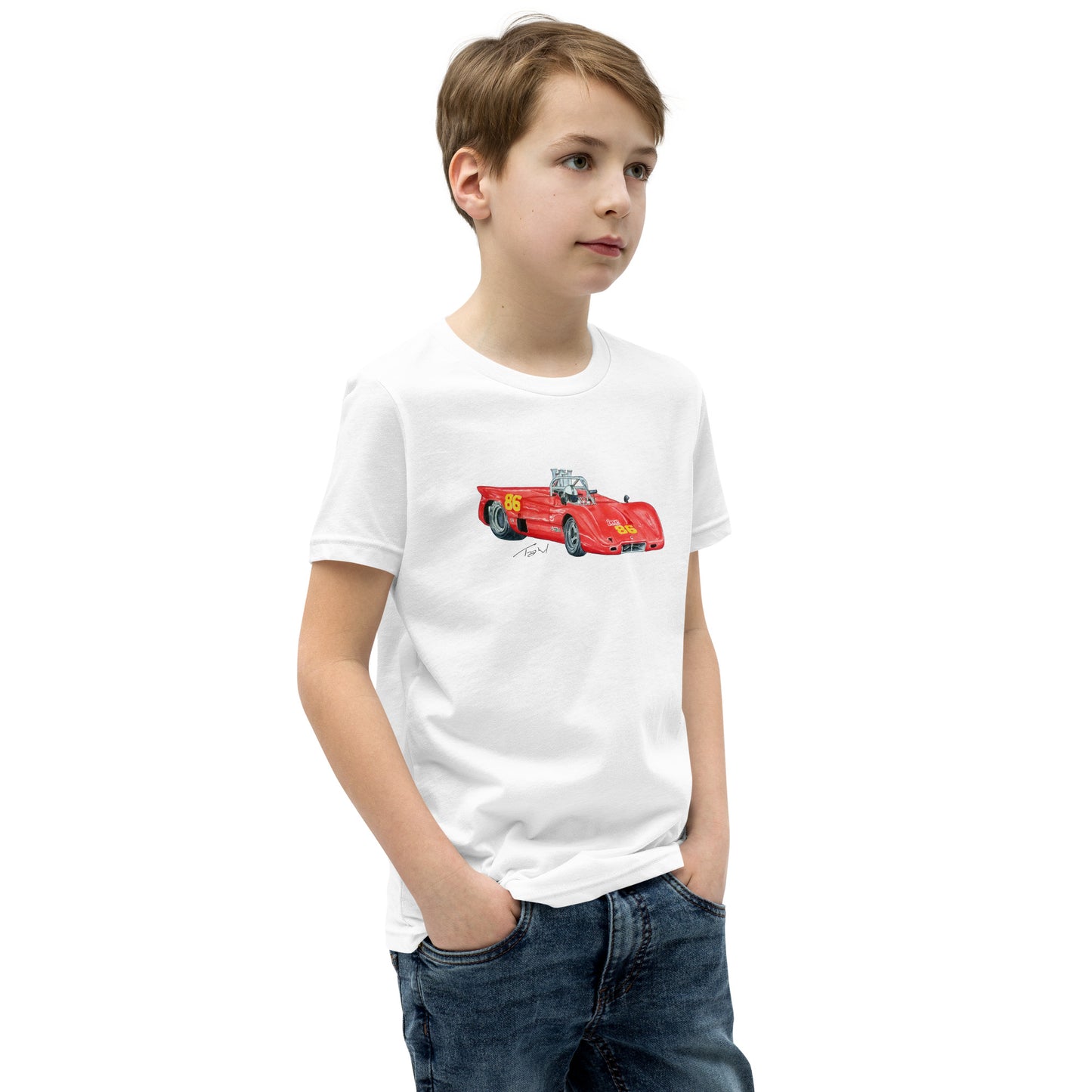 British 1970 McL CAN AM Racecar Youth Short Sleeve T-Shirt